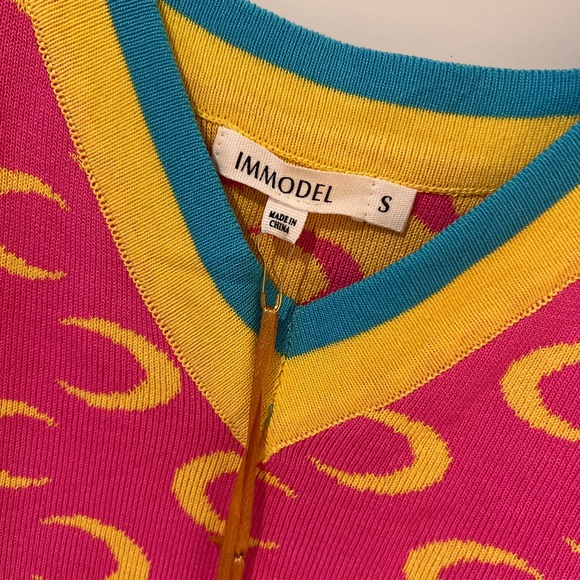 Pink and Yellow Patterned Dress - Picture 7 of 7